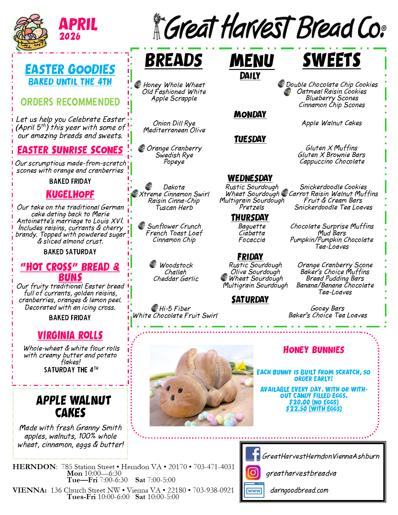 April Menu